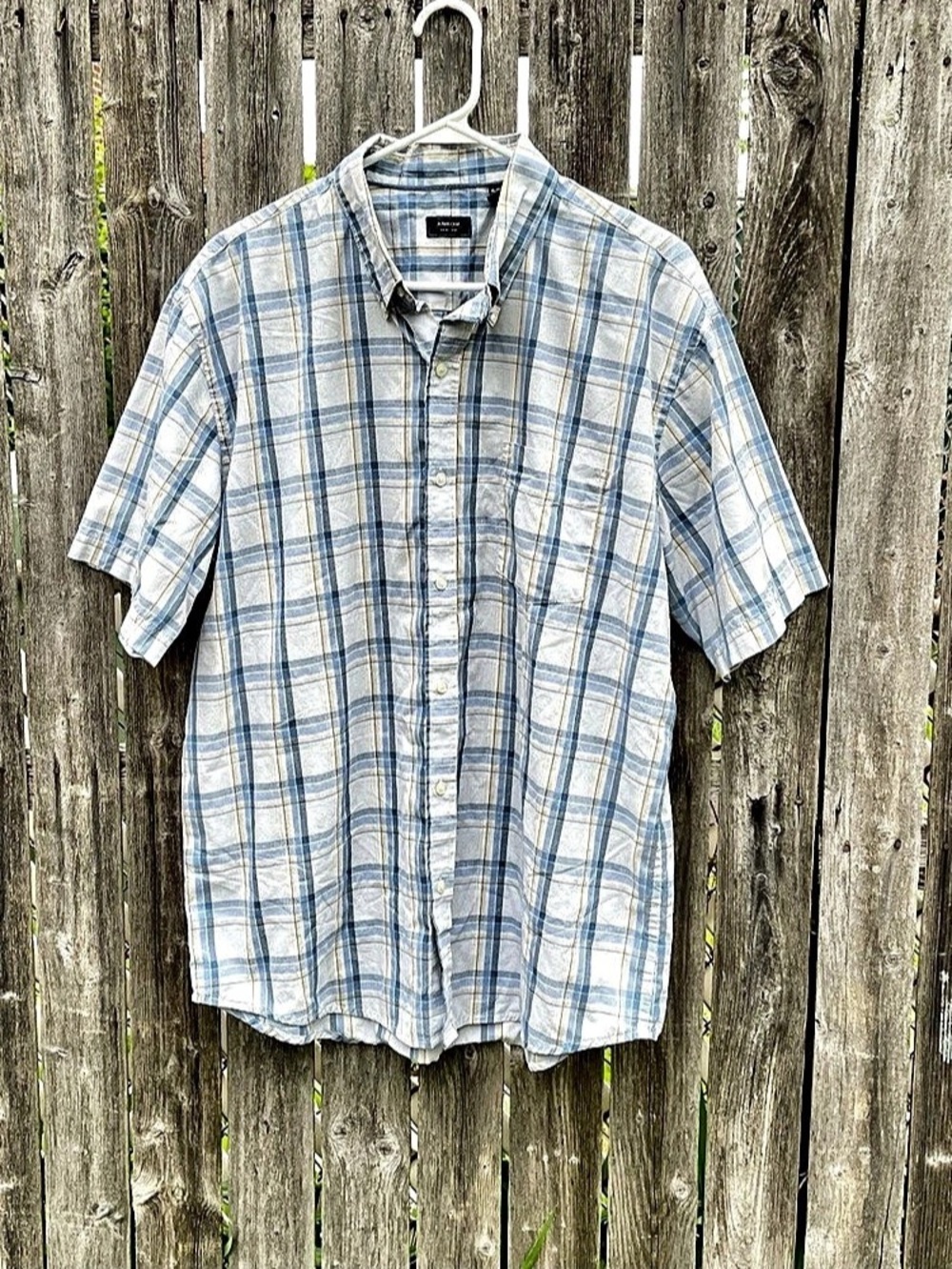 Arrow Men's Plaid Short Sleeve Shirt Button Down Shirt